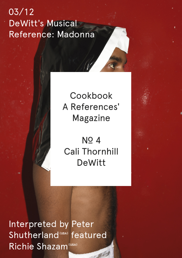 Cookbook. A References' Magazine. No 4 Cali Thornhill Dewitt. Fascicle 03/12 Cover + Sticker